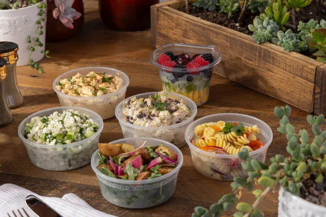 Corporate lunch catering spread delivered to an Orange County office