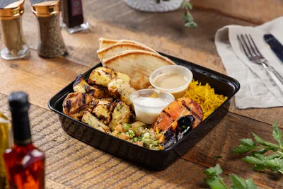 Chicken kabob from Ikaria Kitchen catering